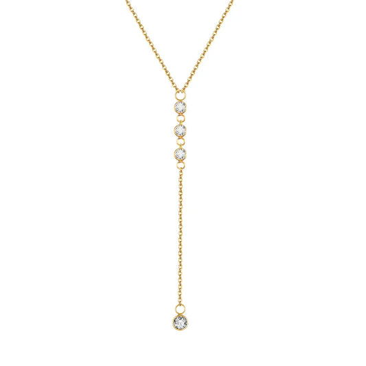Stellar Drop Lariat Necklace || DV354