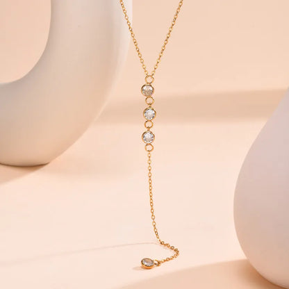 Stellar Drop Lariat Necklace || DV354