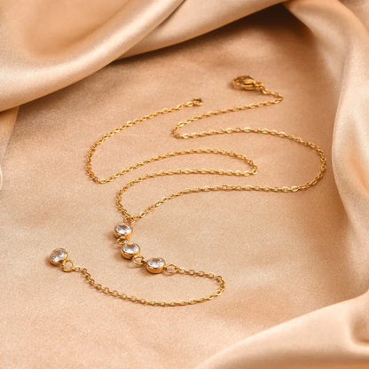 Stellar Drop Lariat Necklace || DV354