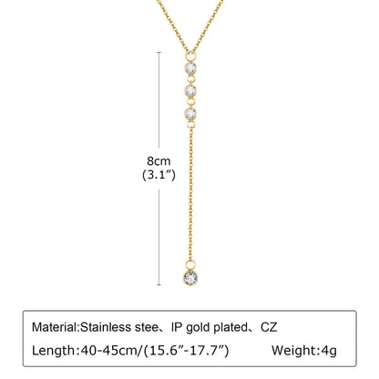 Stellar Drop Lariat Necklace || DV354