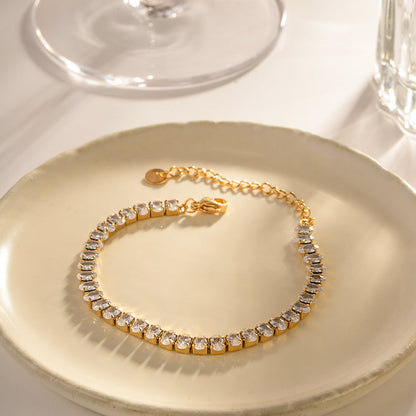 Radiant Oval Tennis Bracelet || DV411
