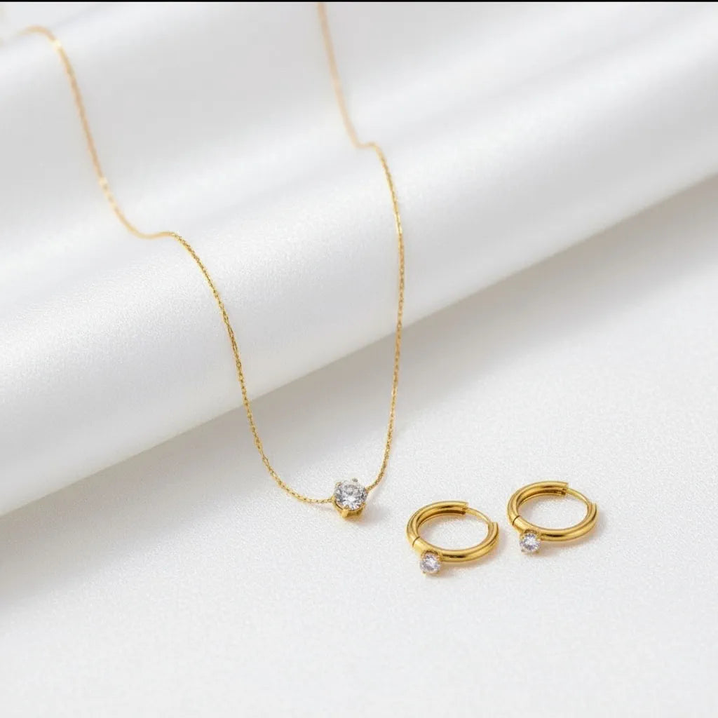 Everyday Spark Combo Set – Necklace + Earrings || DV312