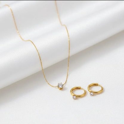 Everyday Spark Combo Set – Necklace + Earrings || DV312