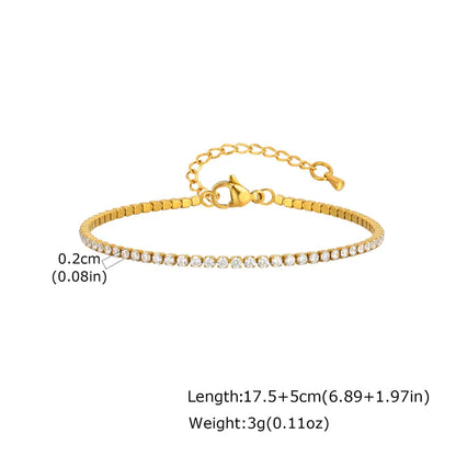 Tennis Bracelet 2mm sized stones  || DV409