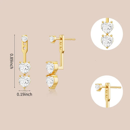Blush Heart Drop Earrings || DV503