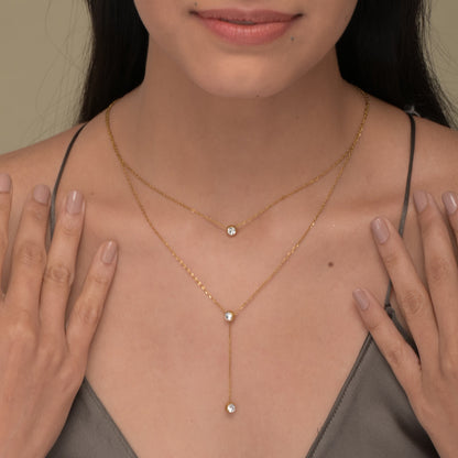 Solenne Cascade Layered Necklace | DV324