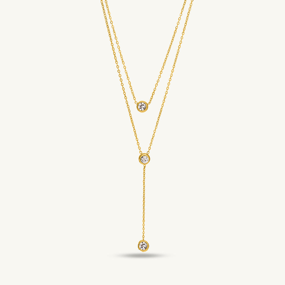 Solenne Cascade Layered Necklace | DV324