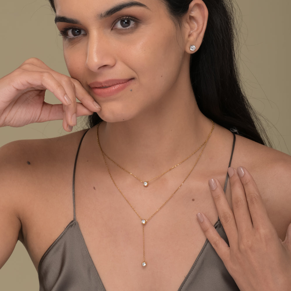 Solenne Cascade Layered Necklace | DV324