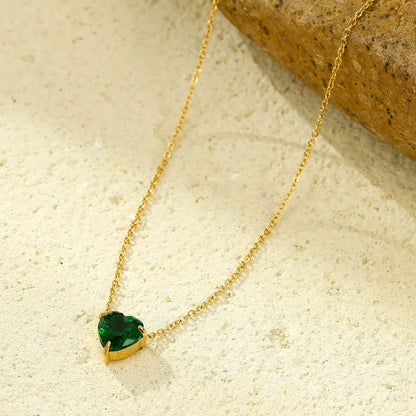 Emerald Heart Necklace || DV318