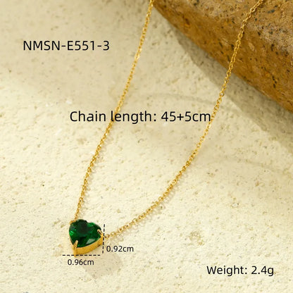 Emerald Heart Necklace || DV318