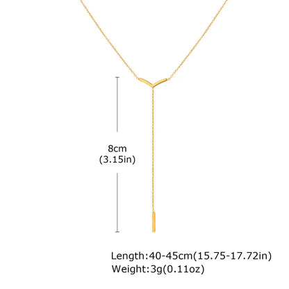 Elara Minimal Y-Necklace || DV121