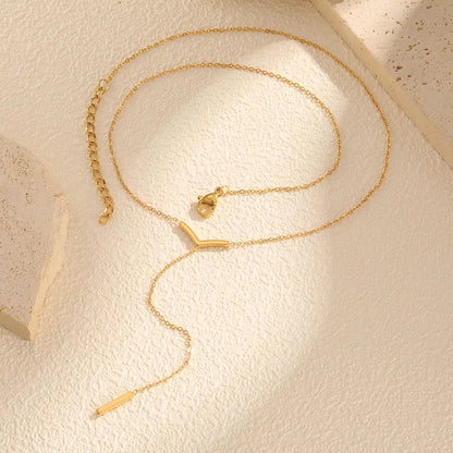 Elara Minimal Y-Necklace || DV121