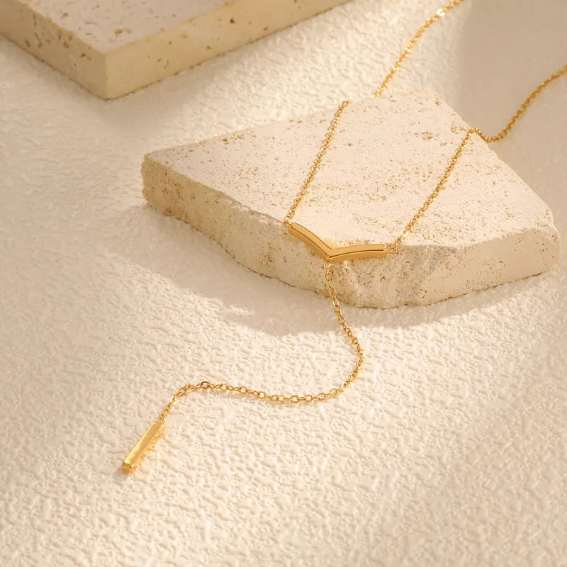 Elara Minimal Y-Necklace || DV121