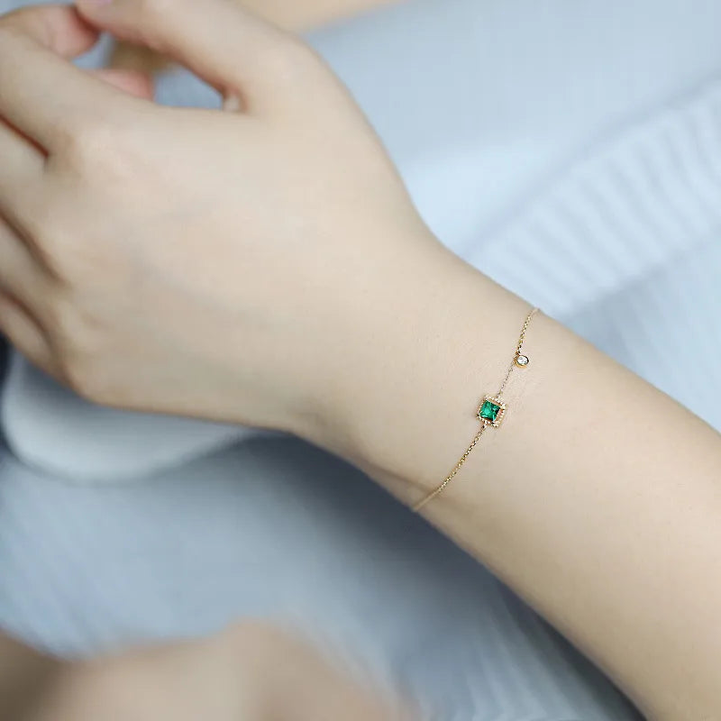 Kaia Emerald Charm Bracelet || DV423