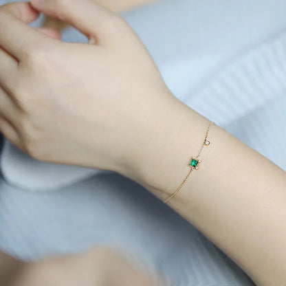 Kaia Emerald Charm Bracelet || DV423