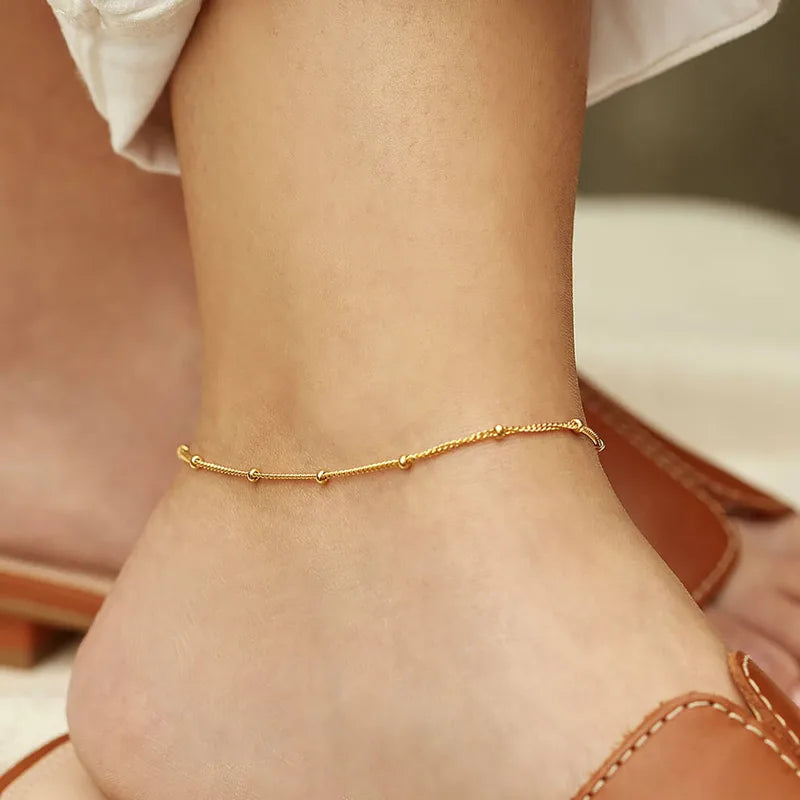 Dainty Bead Anklet || DV226