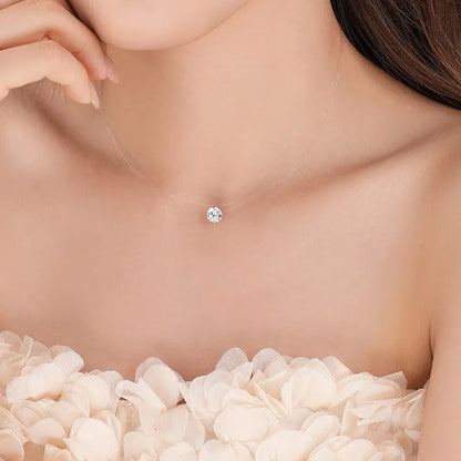 Celeste Diamond Invisible Necklace || DV106