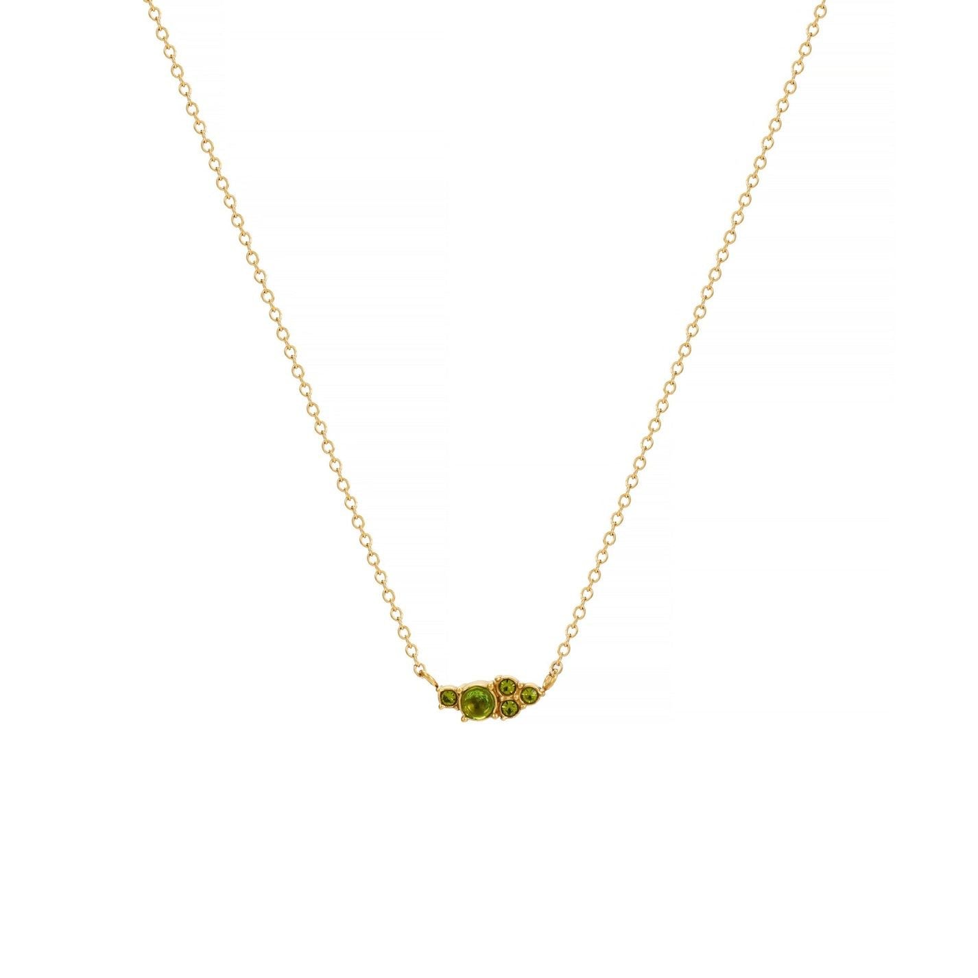 Emerald Cluster Necklace || DV310