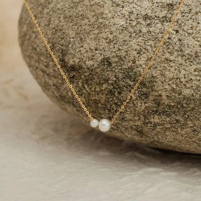 Duo Pearl Necklace || DV95