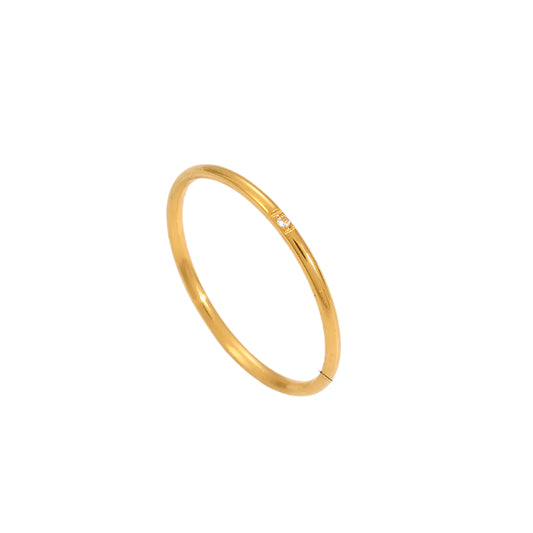 Luxe Solitaire Slim Diamond Ring  || DV110