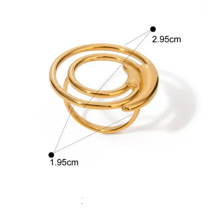 Golden Halo Statement Ring || DV34