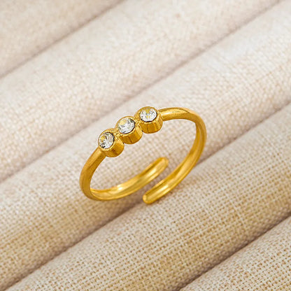 Triple Sparkle Adjustable Ring || DV17