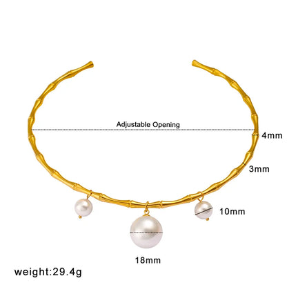 Aurora Luxe Pearl Cuff Necklace  || DV107