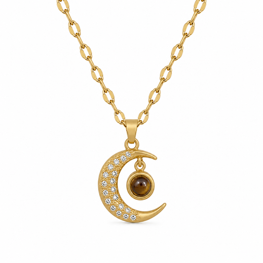 Celestial Moon Pendant Necklace || DV42