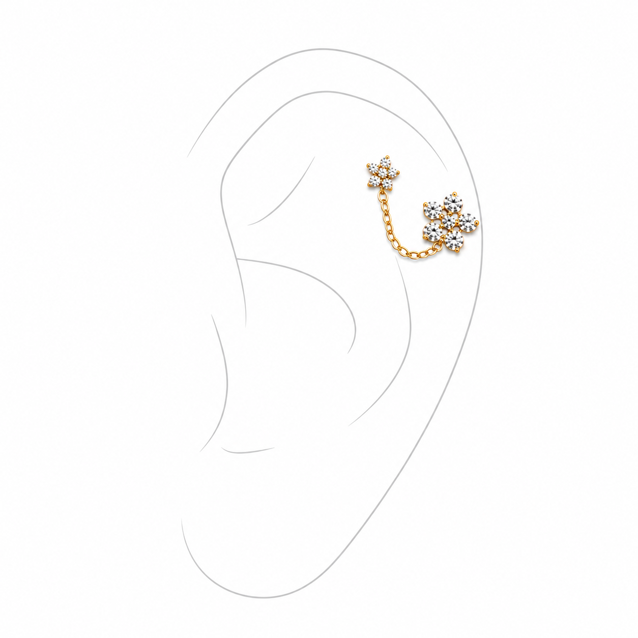 Bloom Chain Earrings || DV522