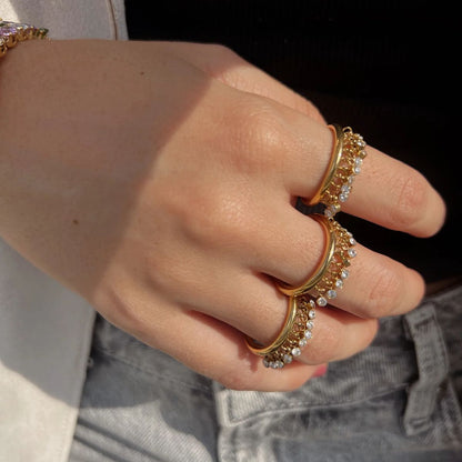 Dangle Charm Ring || DV204