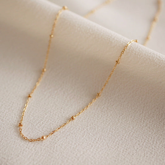 Dainty Dot Chain Necklace || DV320