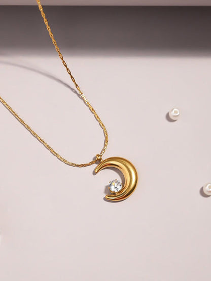 Moonbeam Crystal Necklace || DV360