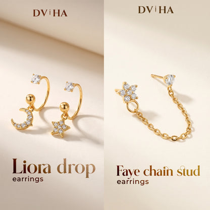 Liora & Faye Earrings Combo (Pair of Each) || DV511