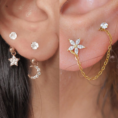 Liora & Faye Earrings Combo (Pair of Each) || DV512